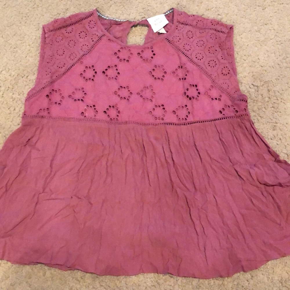 Pink/burgundy dress top